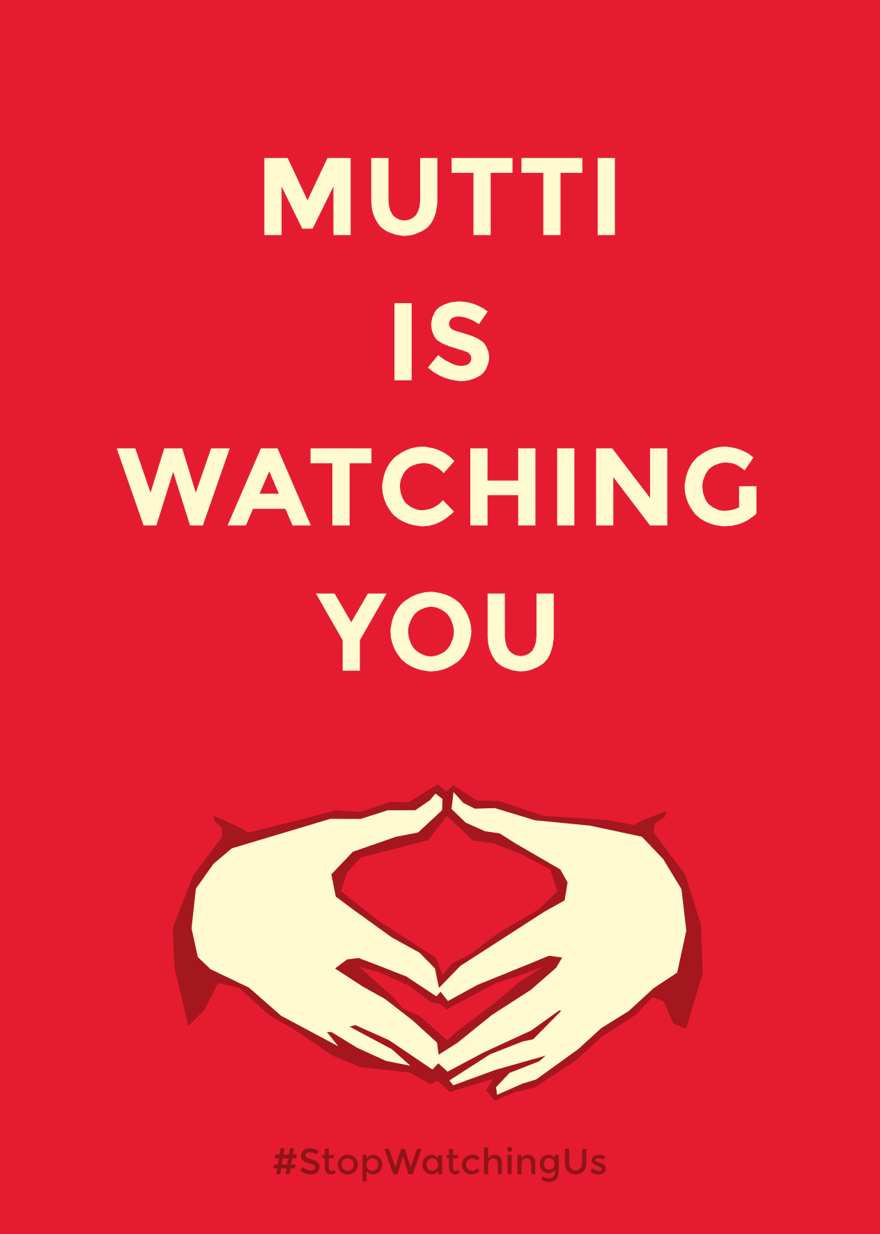 Mutti is watching you plakat